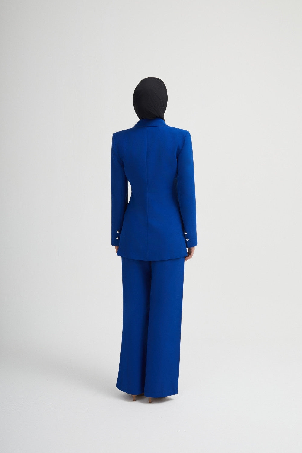 Raja Twinset – Elegant blazer & wide trousers in royal blue | Modest fashion trouser suit