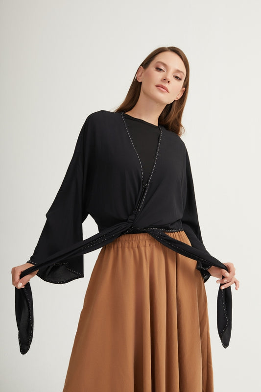 Wrap crop with tie options - your style, your rules