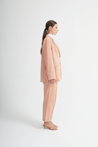 Nassau Twinset – Elegant beige trouser suit for modest fashion & business chic