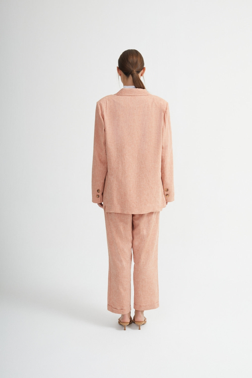 Nassau Twinset – Elegant beige trouser suit for modest fashion & business chic