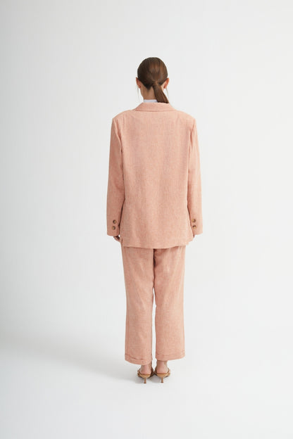 Nassau Twinset – Elegant beige trouser suit for modest fashion & business chic
