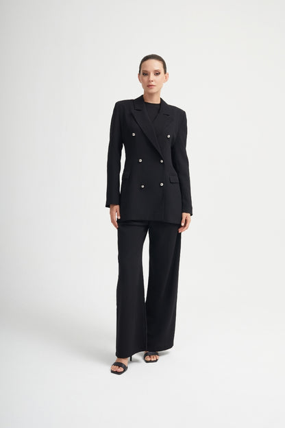 Raja Twinset – Elegant blazer & wide trousers in royal blue | Modest fashion trouser suit