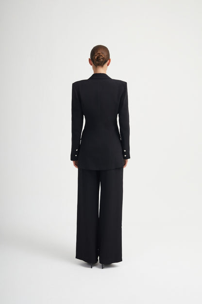 Raja Twinset – Elegant blazer & wide trousers in royal blue | Modest fashion trouser suit
