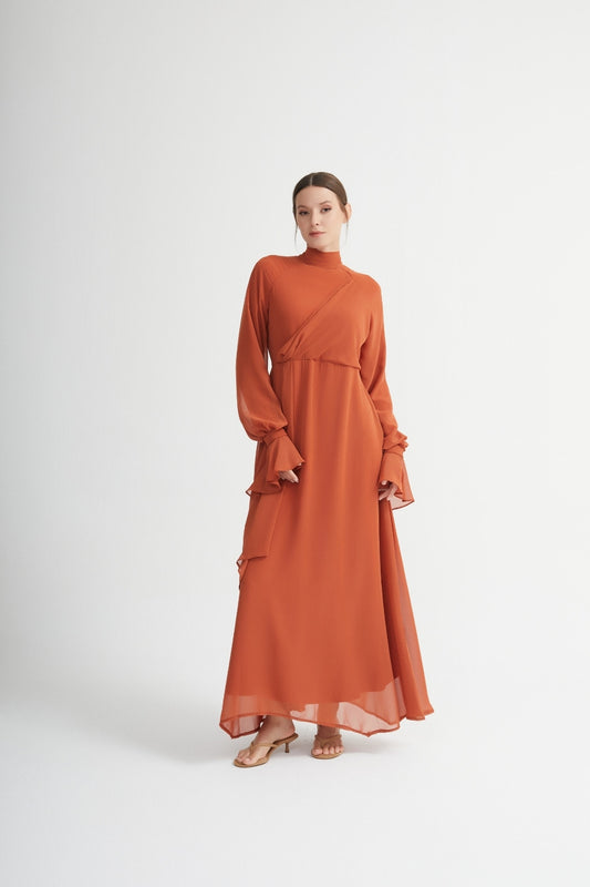 Naga Dress - Modest Eleganz mit Statement-Ärmeln